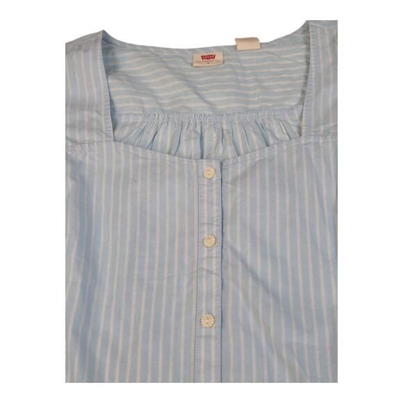 Levi's The Everyday Blouse Standard Fit Stripe Short Sleeve Women's Medium NWT - Picture 9 of 11